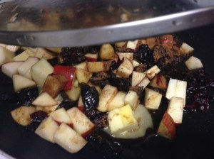 Christmas Pie Filling Preparation