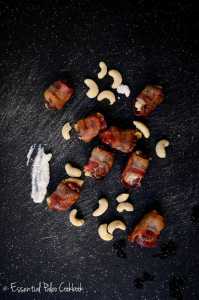 Bacon Wrapped Dates Stuffed with Cashew Cheese